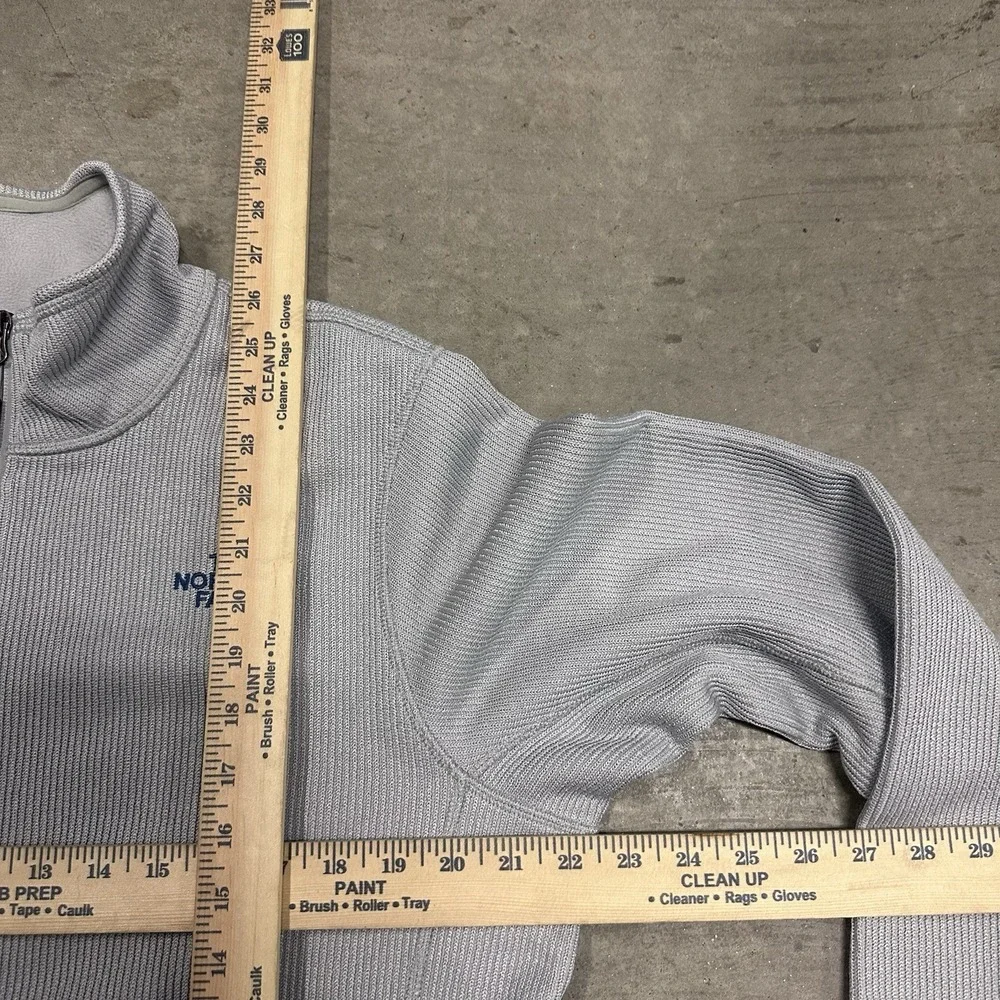 The North Face Krestwood Mens Medium Gray Full Zip Mock Neck Jacket Outdoors